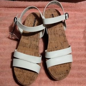 White Wedge Sandals
